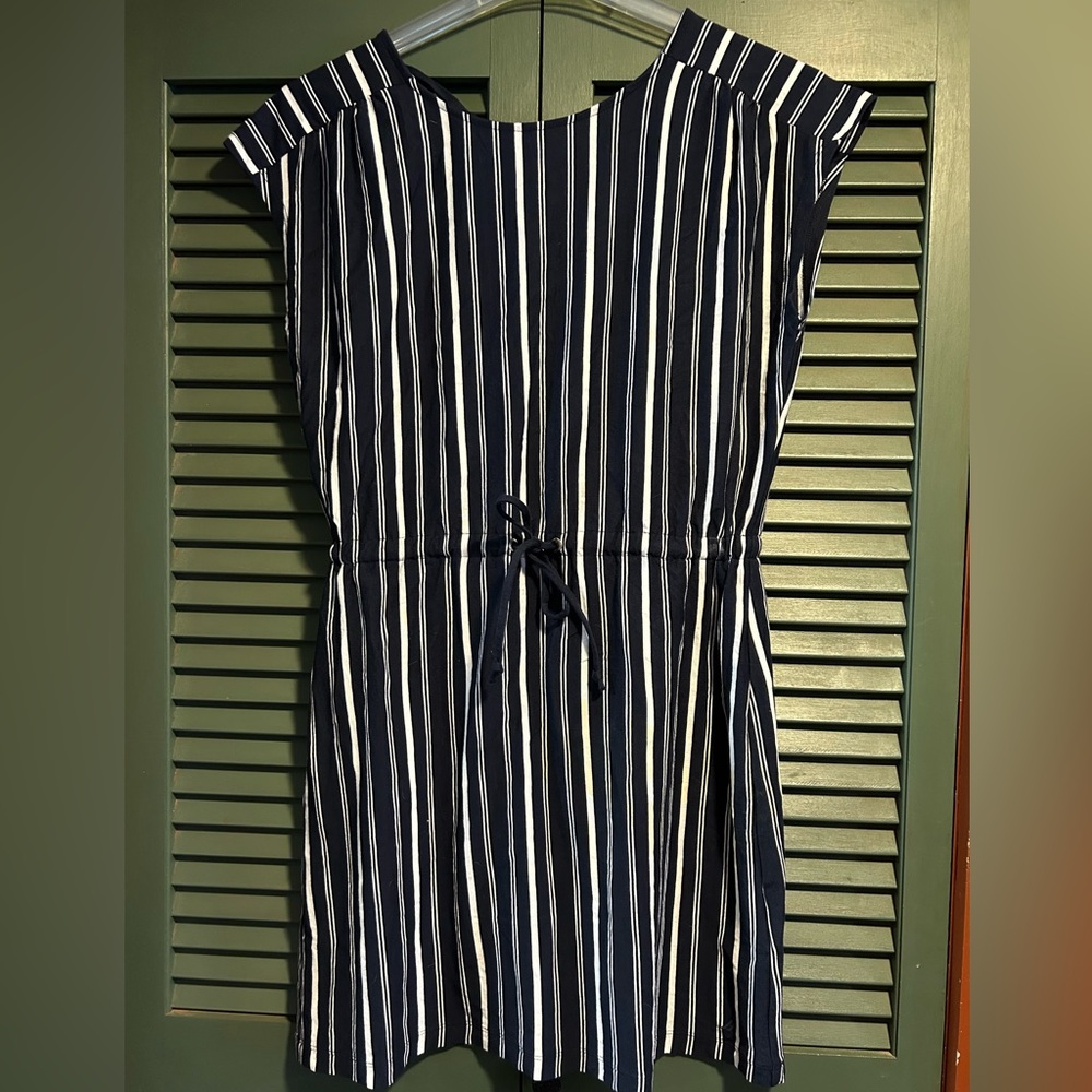 Nautica Navy and White Striped Top